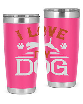 I Love My Dog Style 189#- dog- Tumbler