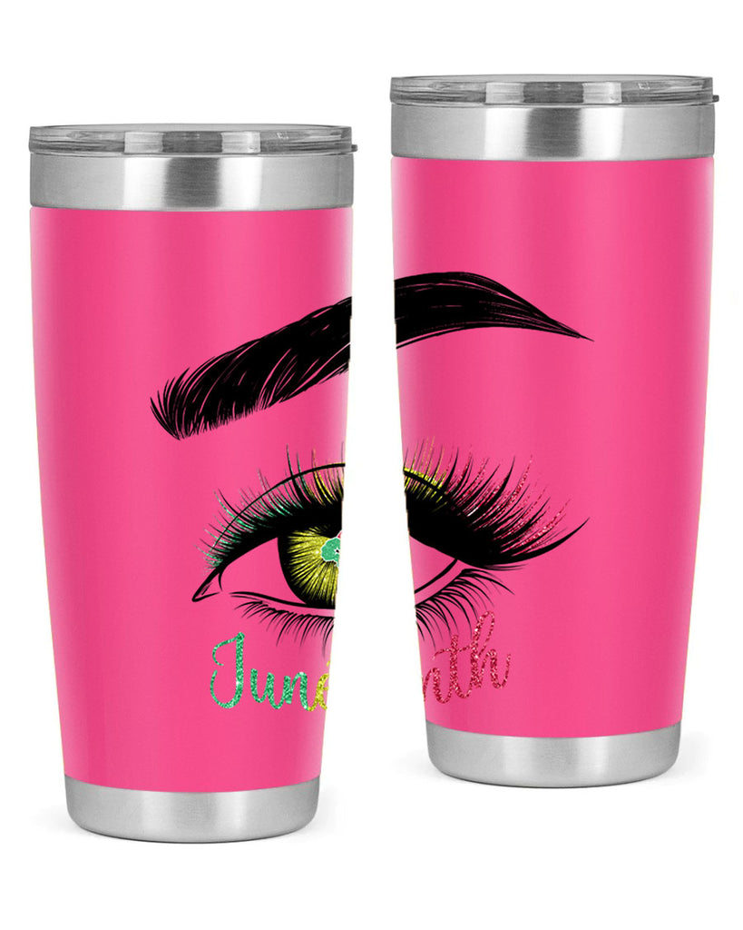 Juneteenth 1865 GirlS Eye 3#- Juneteenth- tumbler
