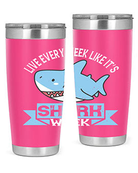 Live every week like it’s shark week Style 54#- shark  fish- Tumbler