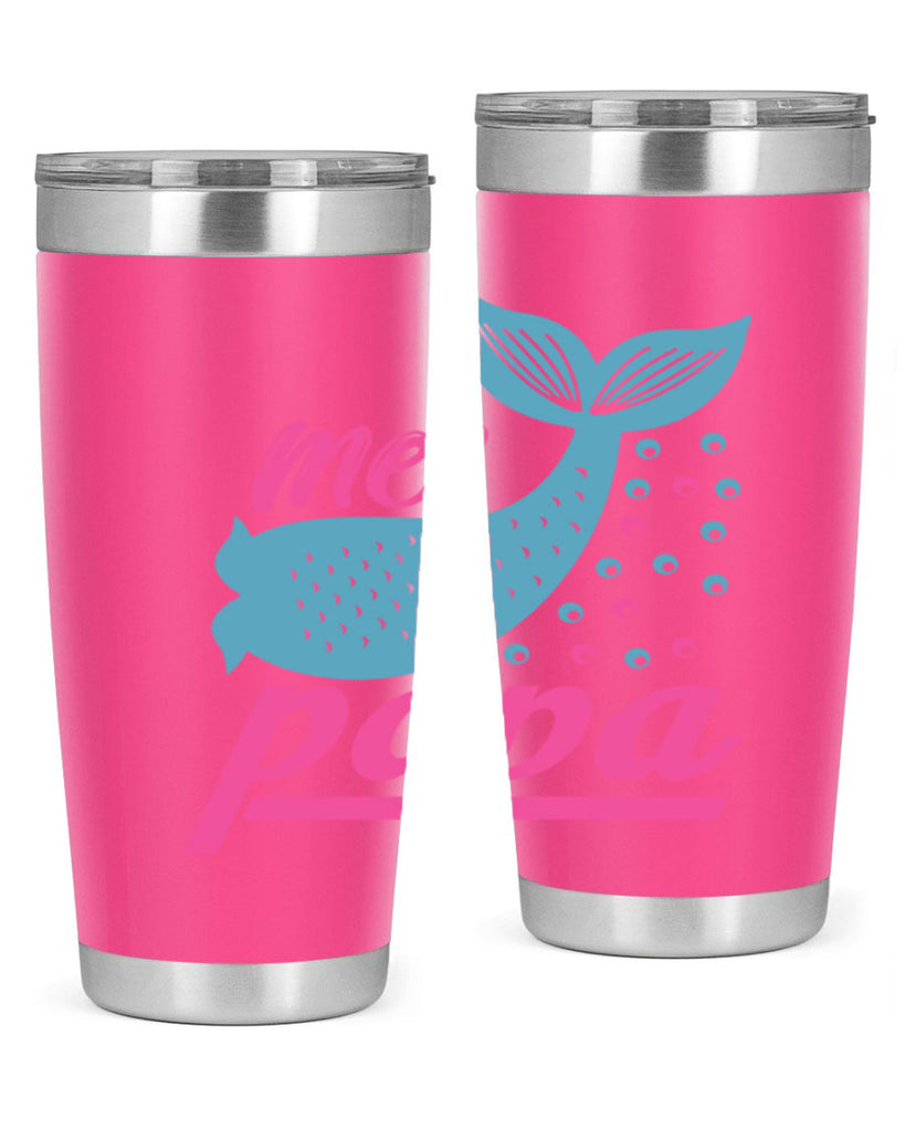 Mer Papa 344#- mermaid- Tumbler