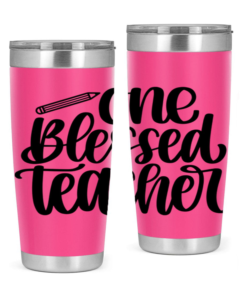 One Blessed Teacher Style 62#- teacher- tumbler