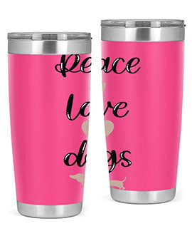 Peace Love Dogs Style 11#- dog- Tumbler