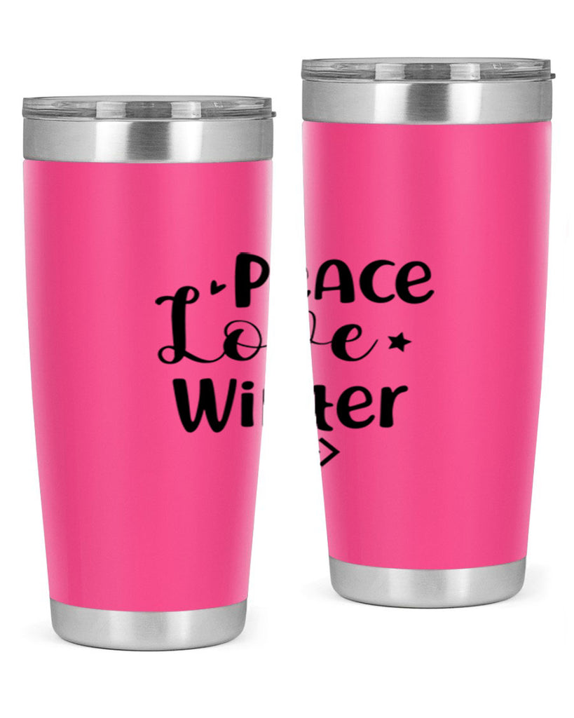 Peace Love Winter 332#- winter- Tumbler