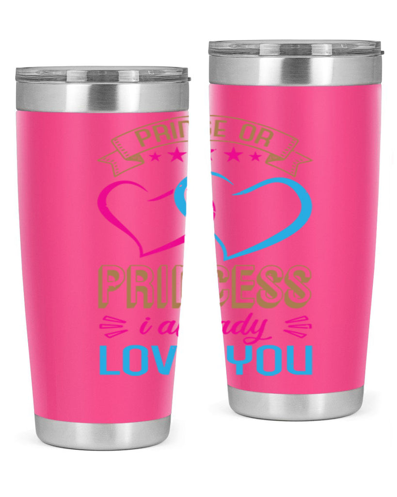 Prince or Princess I already love you Style 18#- baby shower- tumbler