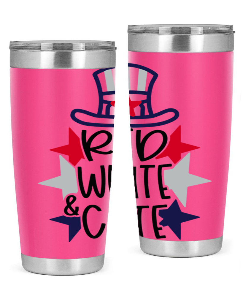 Red White Cute Style 169#- Fourt Of July- Tumbler