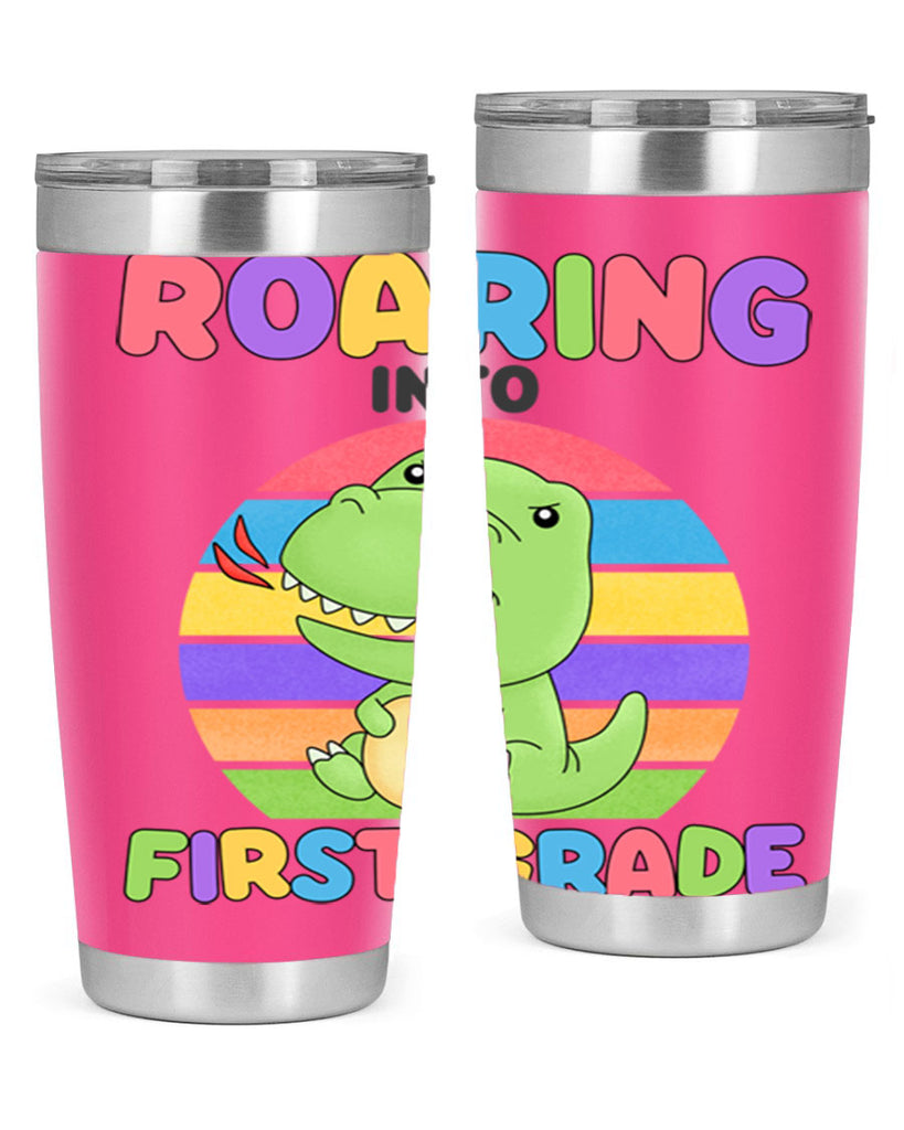 Roaring to 1st Grade Trex 2#- 1st grade- Tumbler