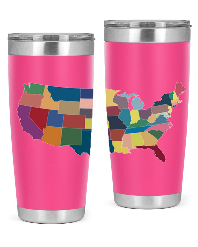 Separate Color Map Style 73#- Fourt Of July- Tumbler