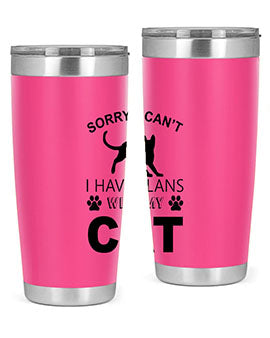 Sorry I Cant Style 116#- cat- Tumbler
