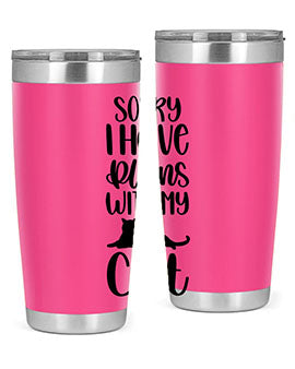 Sorry I Have Plans Style 105#- cat- Tumbler