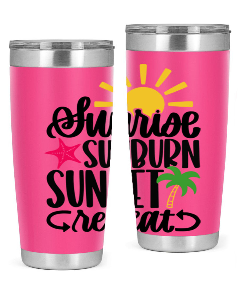 Sunrise Sunburn Sunset Repeat Style 16#- summer- Tumbler
