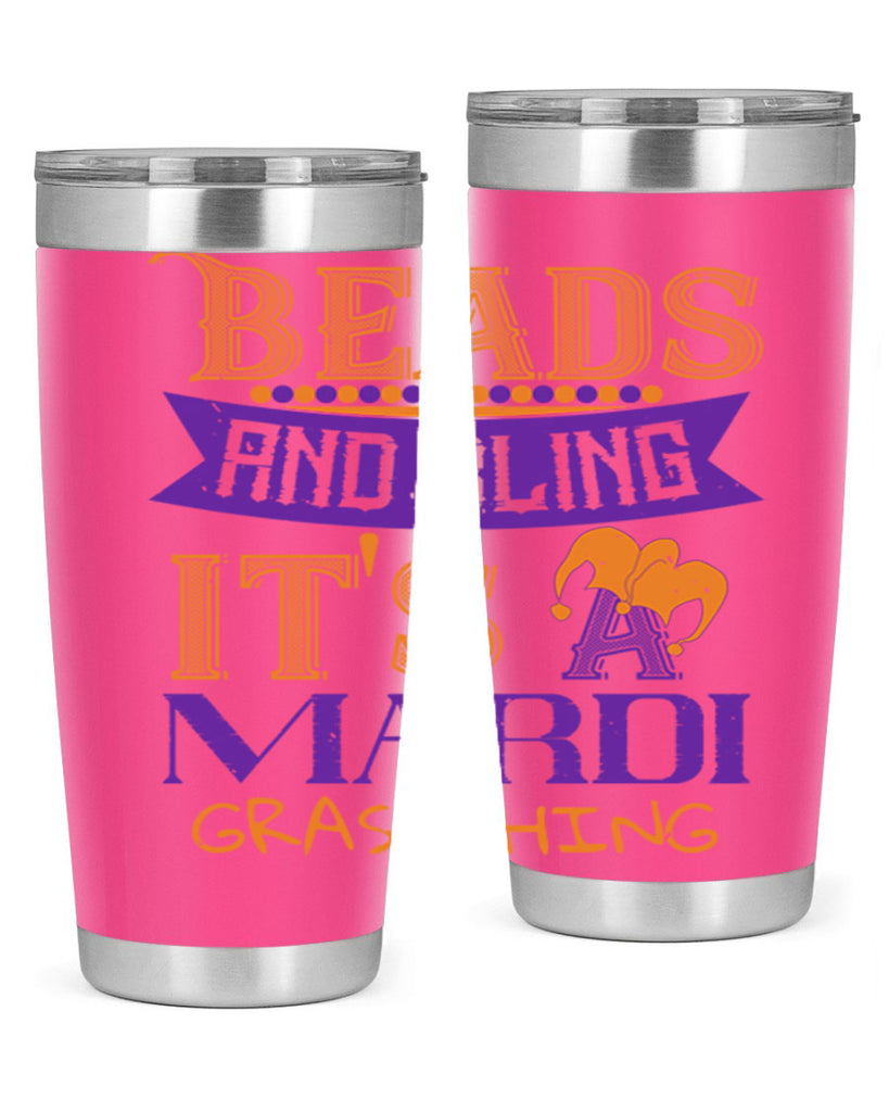 beads and bling its a mardi gras thing 51#- mardi gras- Tumbler