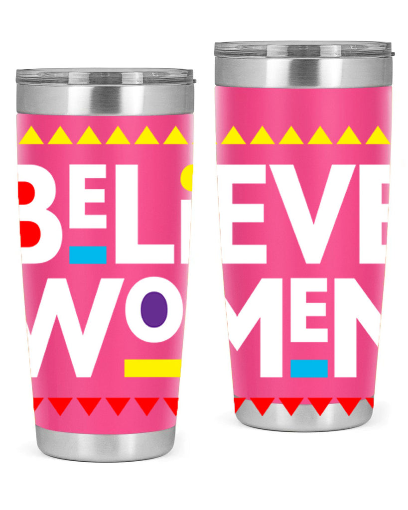 believewomen 254#- black words phrases- Cotton Tank