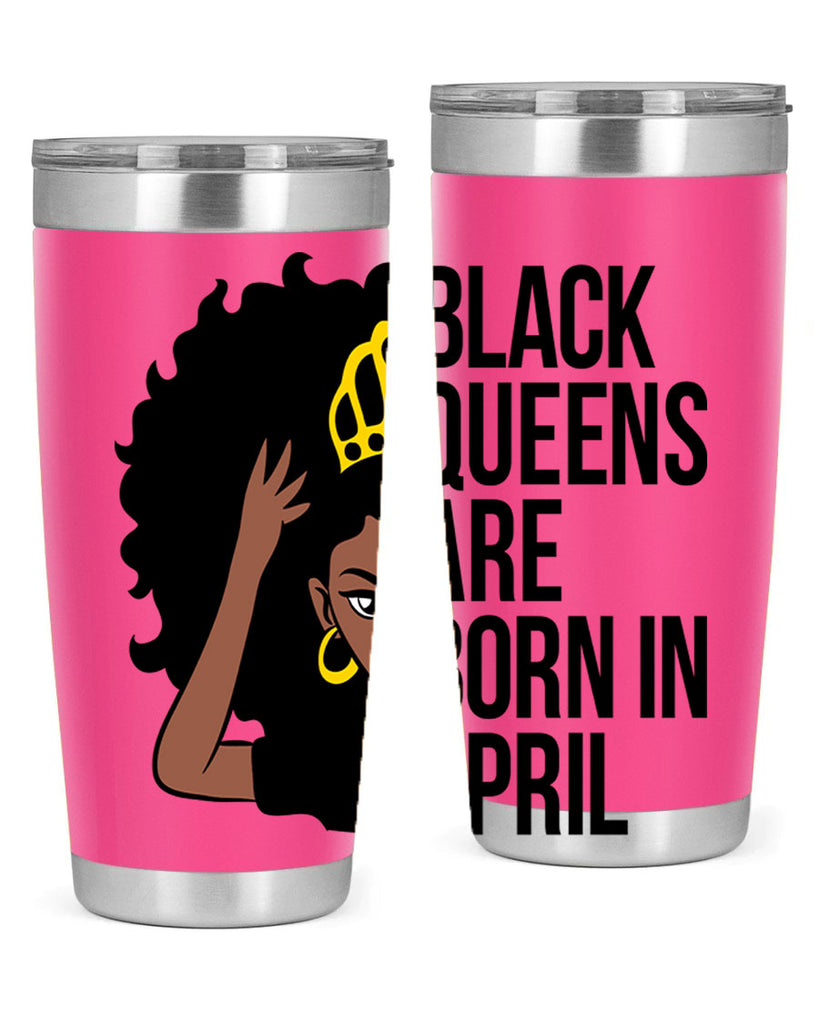 black queens are born in april 218#- black words phrases- Cotton Tank