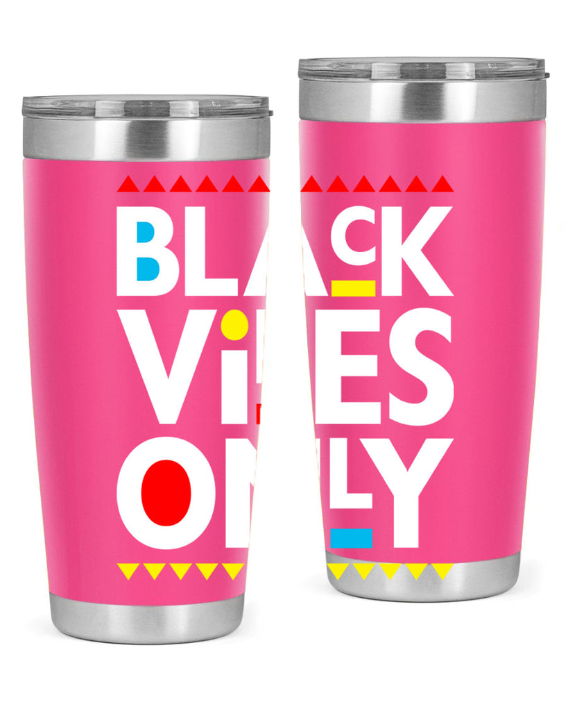 black vibes only 217#- black words phrases- Cotton Tank
