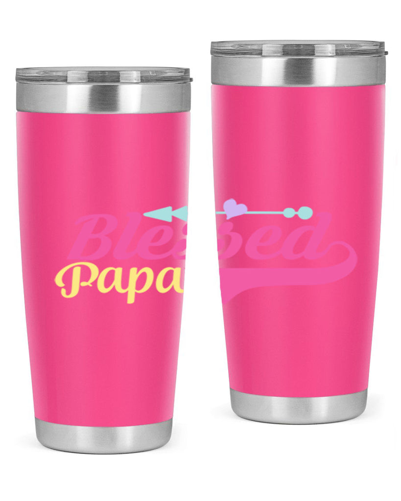 blessed papa 73#- grandpa - papa- Tumbler