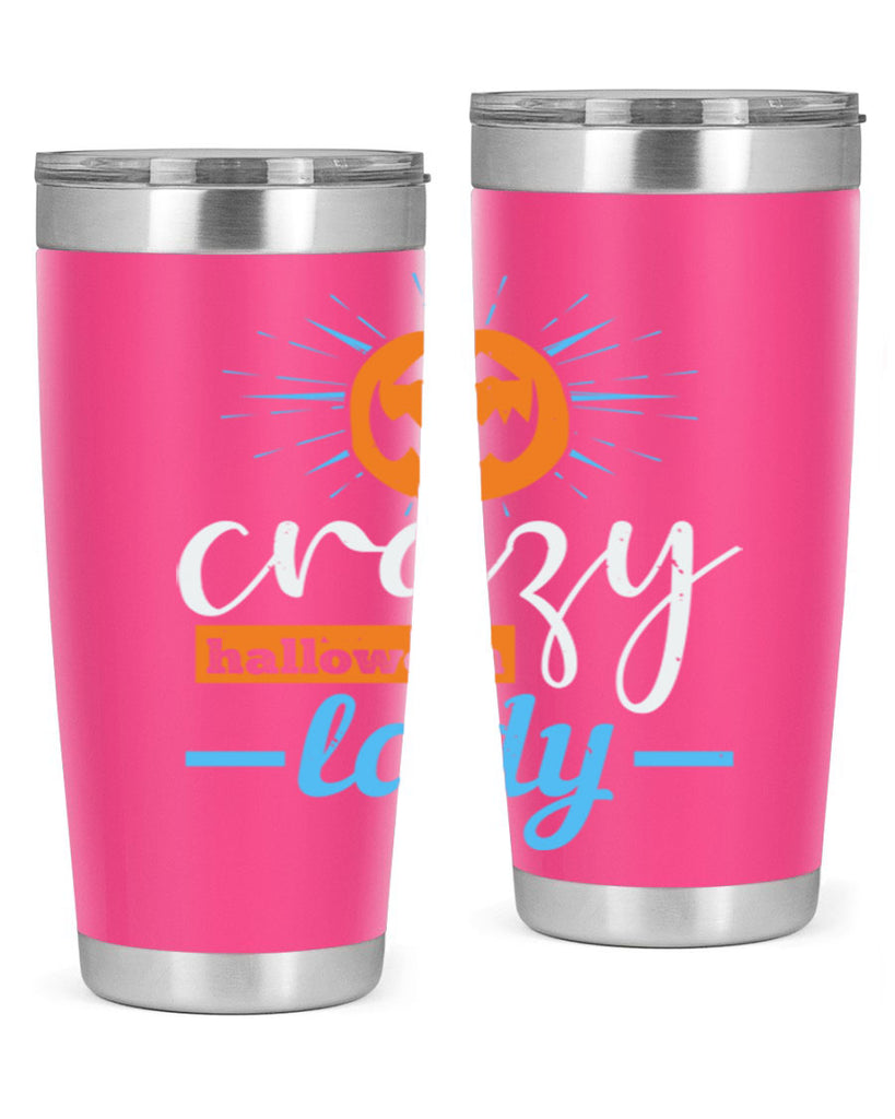 crazy halloween lady 118#- halloween- Tumbler