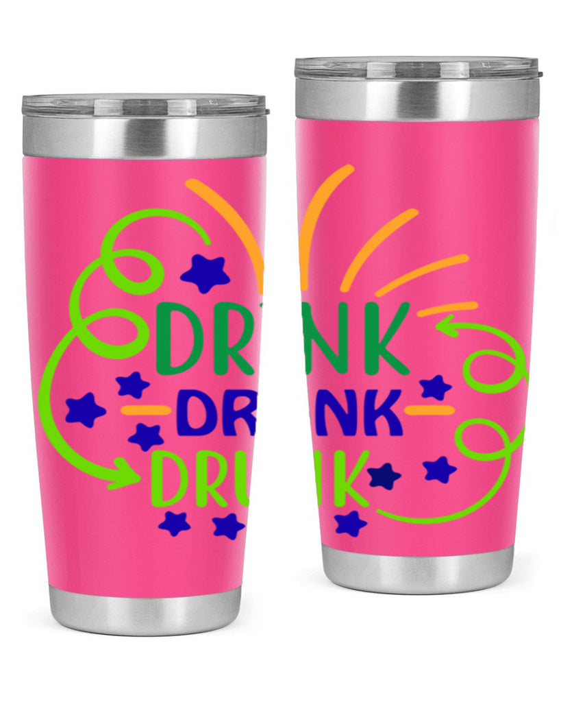 drink drank drunk 23#- mardi gras- Tumbler