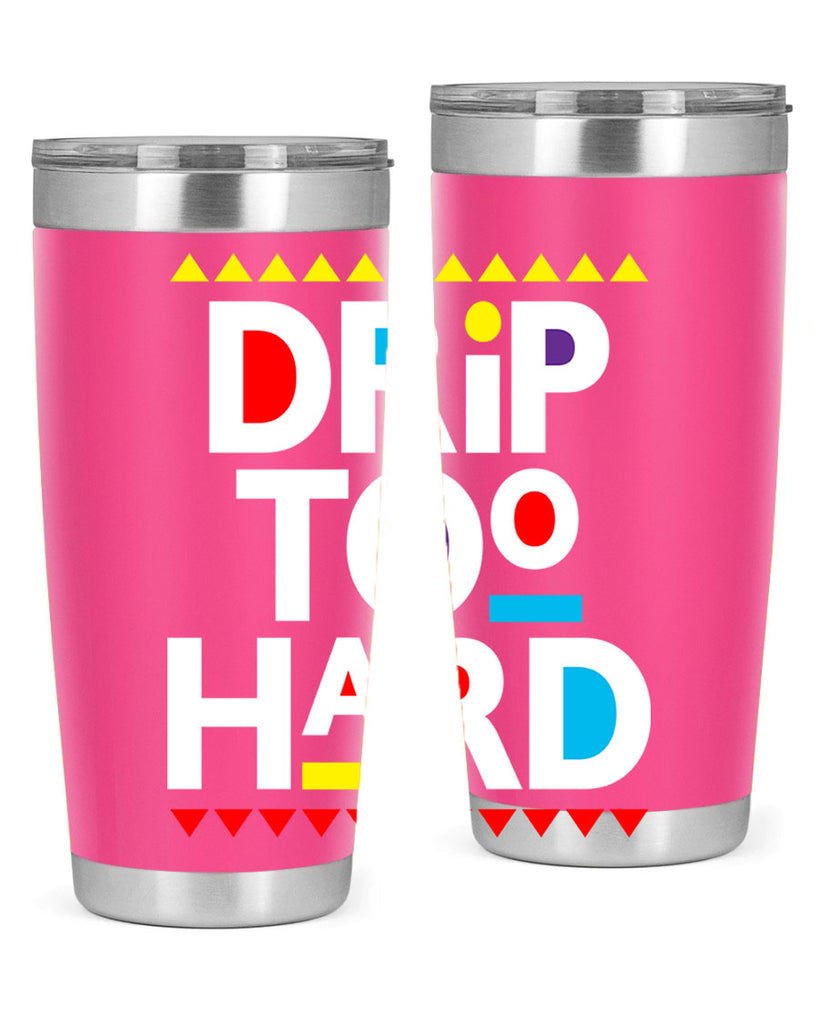 drip too hard 163#- black words phrases- Cotton Tank