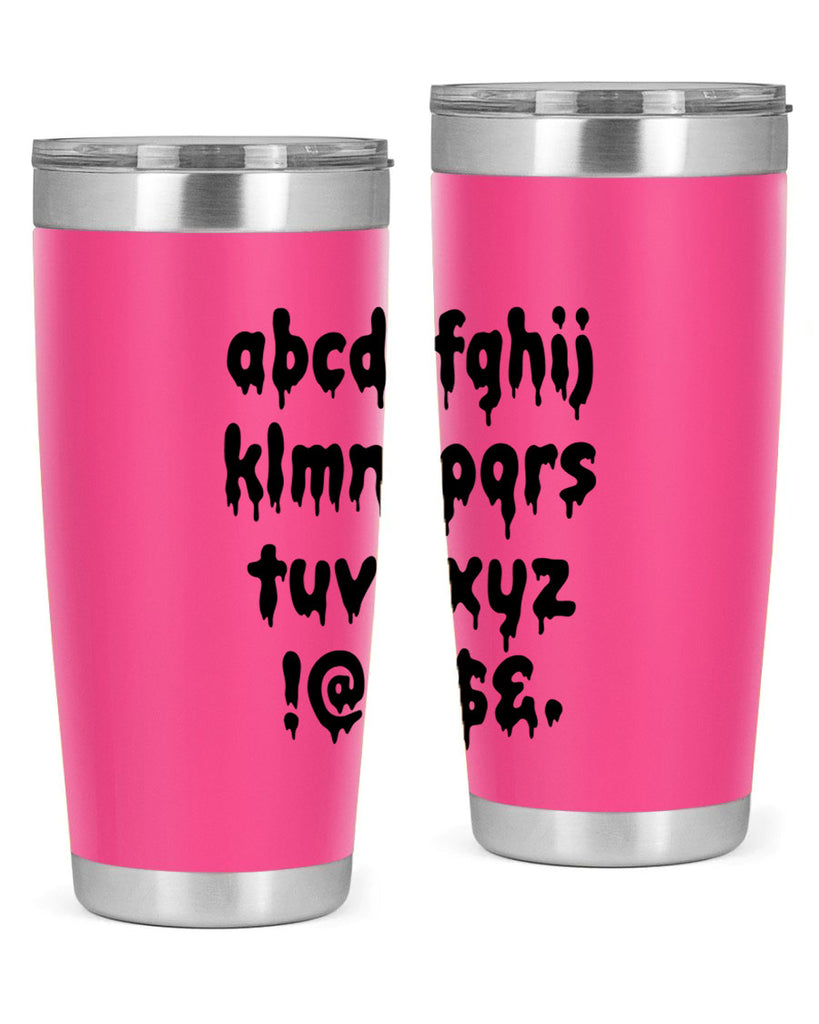 dripping lowercase 162#- black words phrases- Cotton Tank