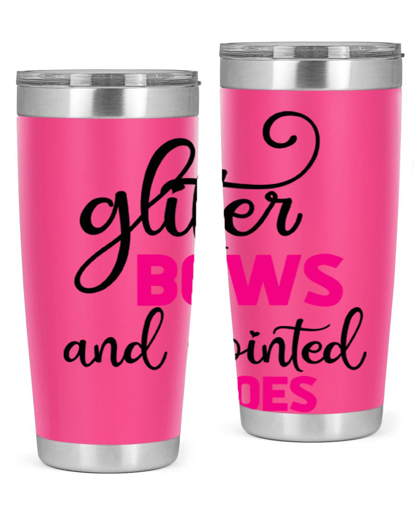 glitter bows and pointed toes 41#- ballet- Tumbler