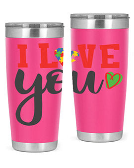 i love you Style 23#- autism- Tumbler