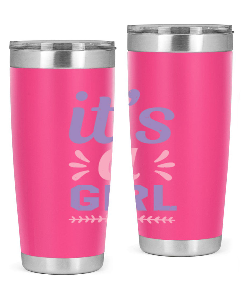 its a girl Style 32#- baby shower- tumbler