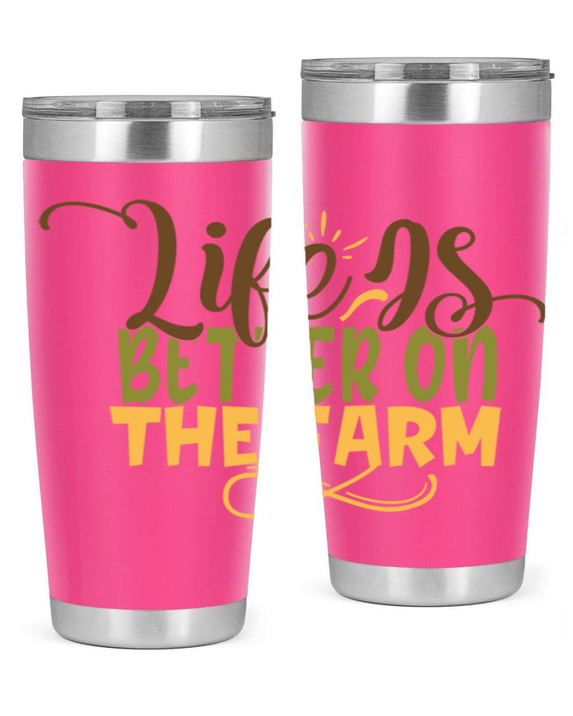 life is better on the farm 5#- farming and gardening- Tumbler