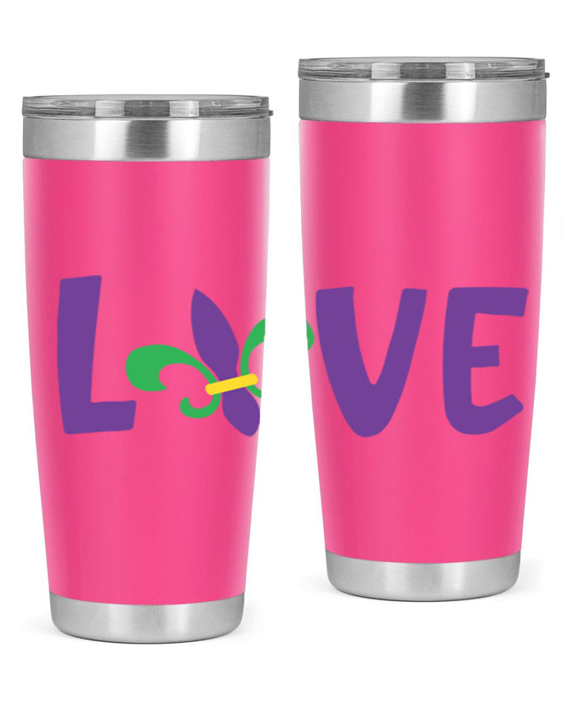 love 80#- mardi gras- Tumbler