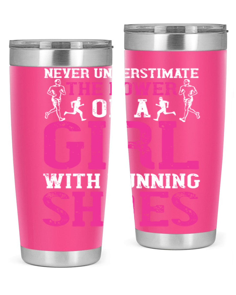 never understimate the power of a girl with running shoes 29#- running- Tumbler