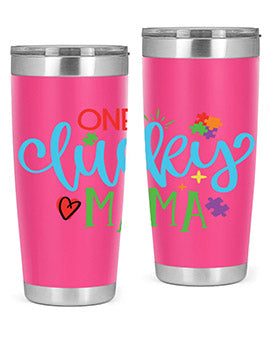 one lucky mama Style 33#- autism- Tumbler