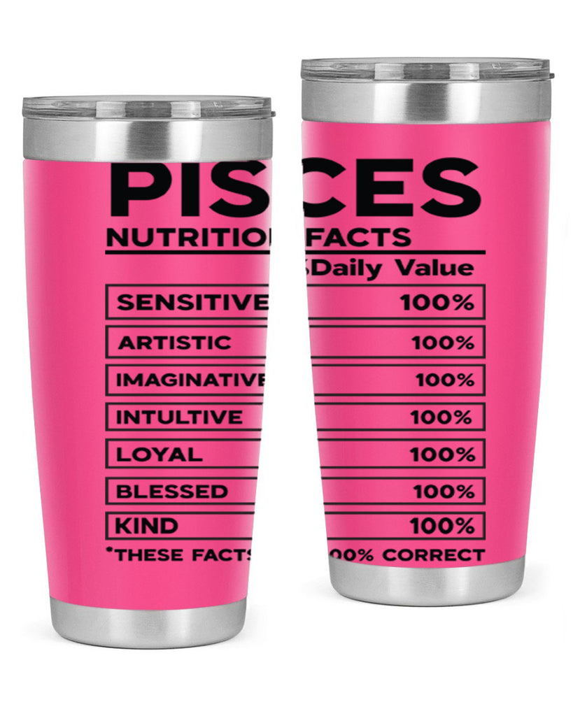 pisces Nutrition Facts 367#- zodiac- Tumbler