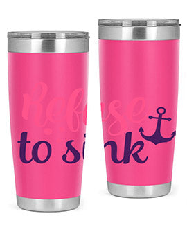 refuse to sink Style 4#- breast cancer- Tumbler