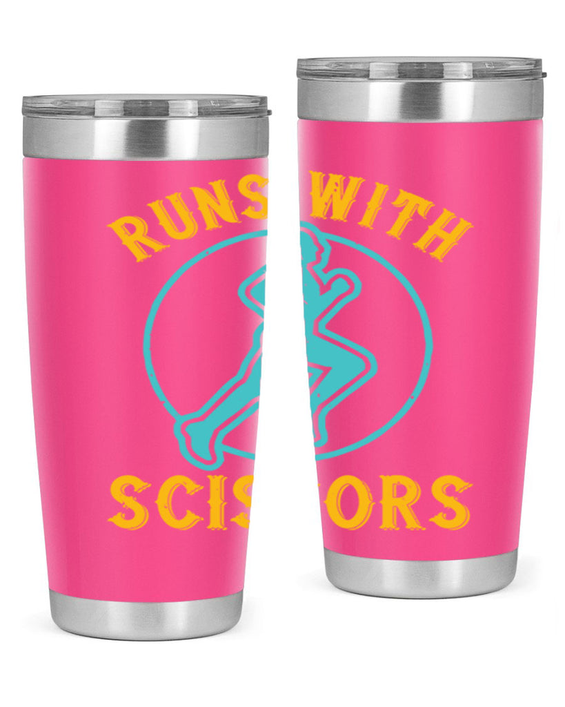 run with sclssors 25#- running- Tumbler