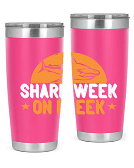 shark week on fleek Style 42#- shark  fish- Tumbler