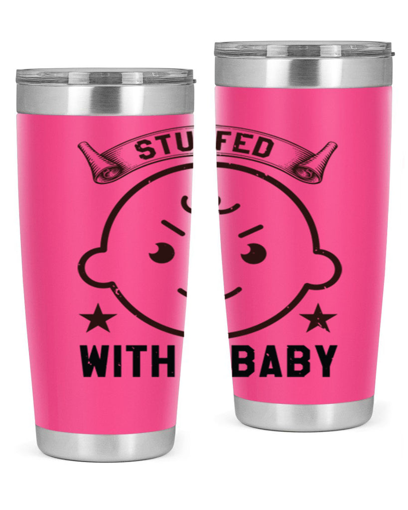 stuffed with a baby Style 14#- baby shower- tumbler
