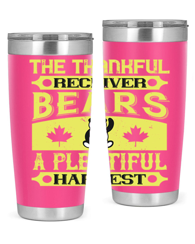 the thankful receiver bears a plentiful harvest 2#- thanksgiving- Tumbler