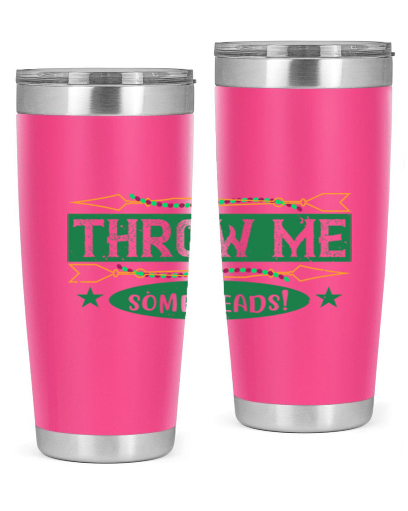 throw me some beads 34#- mardi gras- Tumbler