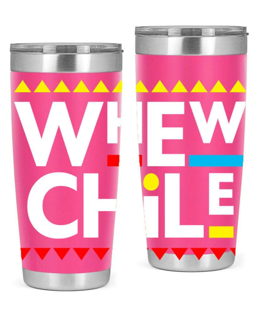 whew chile 11#- black words phrases- Cotton Tank