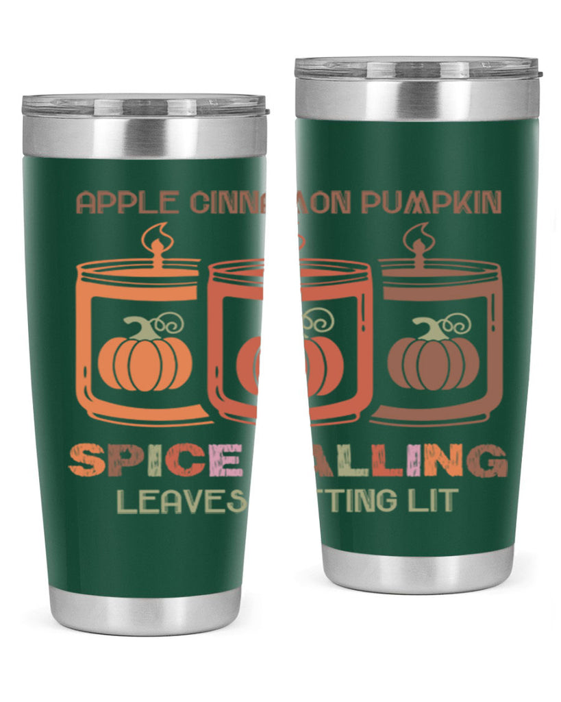 Apple Cinnamon Pumpkin Spice Falling Leaves Getting Lit 11#- fall- Tumbler