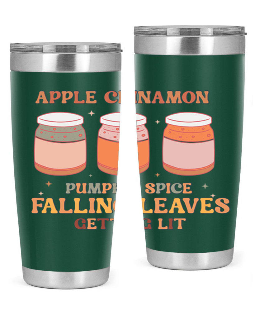 Apple Cinnamon Pumpkin Spice Falling Leaves Getting Lit 12#- fall- Tumbler