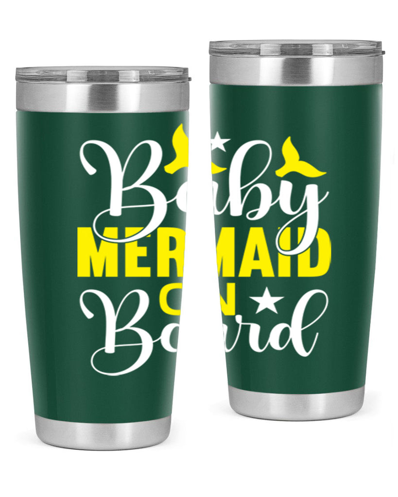 Baby Mermaid on Board 21#- mermaid- Tumbler