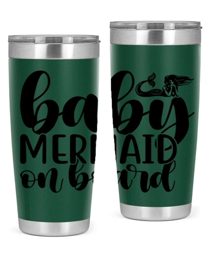 Baby mermaid on board 41#- mermaid- Tumbler