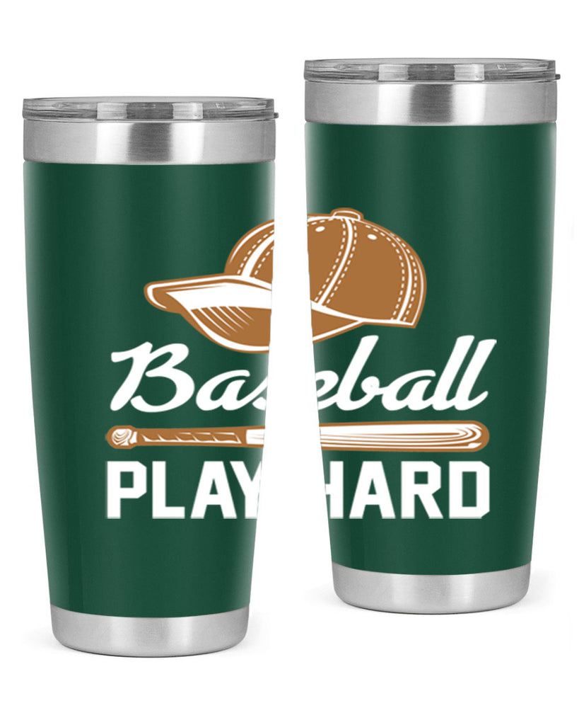 Baseball play 1444#- baseball- Tumbler