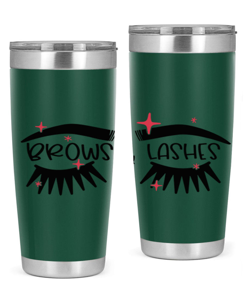 Brows Lashes Style 123#- make up- Tumbler