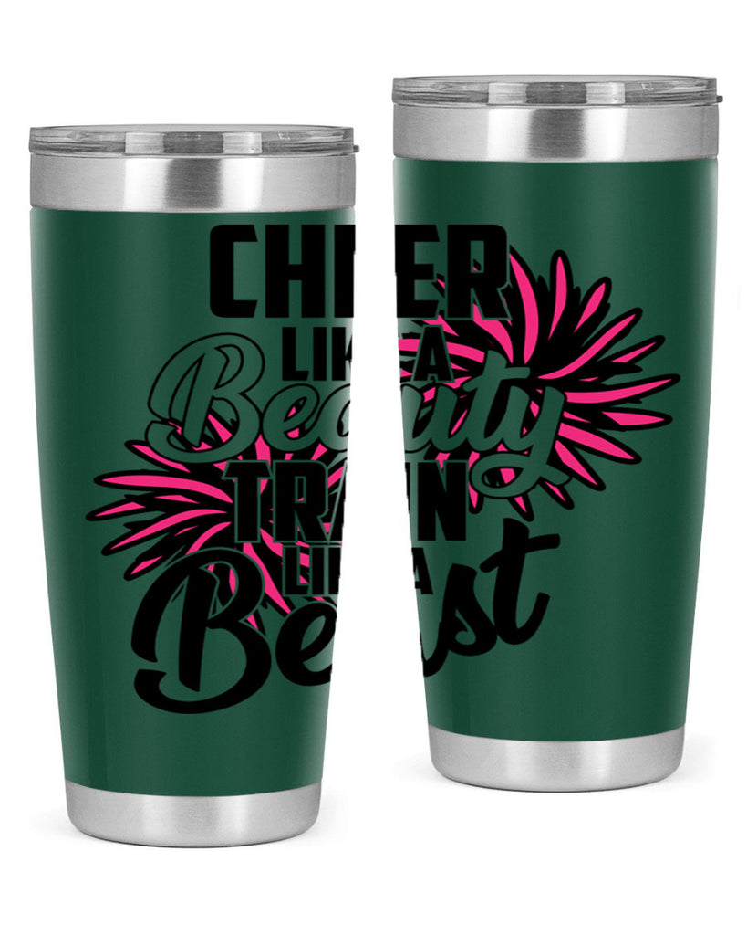 Cheer like a Beauty Train like a Beast 1388#- cheer- Tumbler