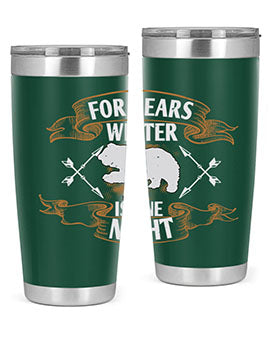 For bears, winter is one night 53#- Bears- Tumbler