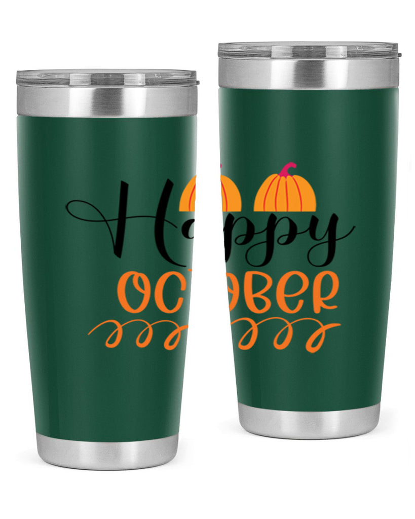 Happy October 238#- fall- Tumbler