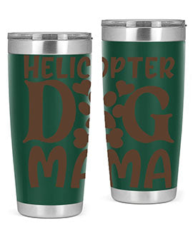 Helicopter Dog Mama Style 87#- dog- Tumbler