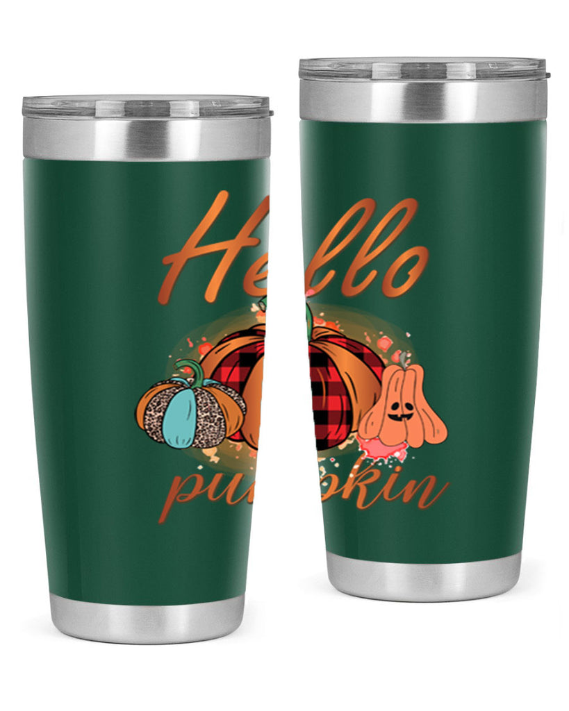 Hello Pumpkin 284#- fall- Tumbler