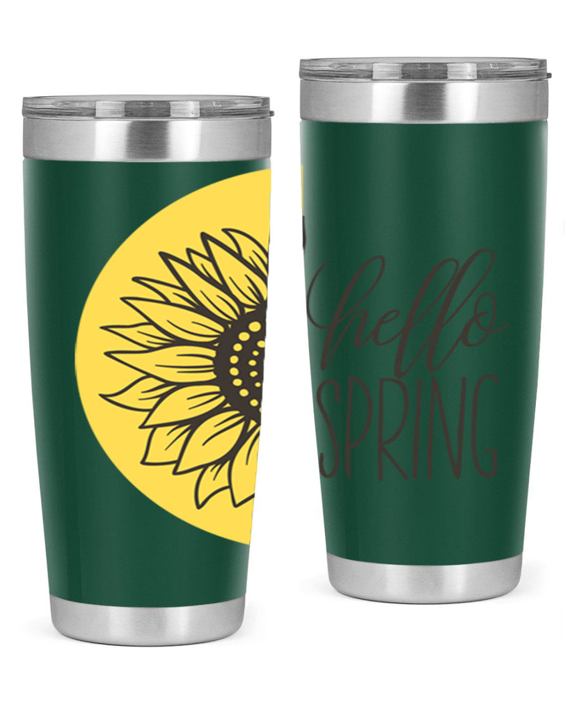 Hello spring half sunflower199#- spring- Tumbler